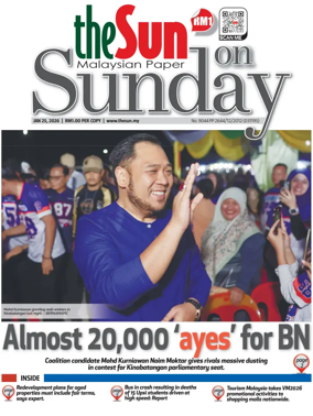 Cover of The Sun (Malaysia)