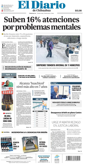 Cover of El Diario de Chihuahua