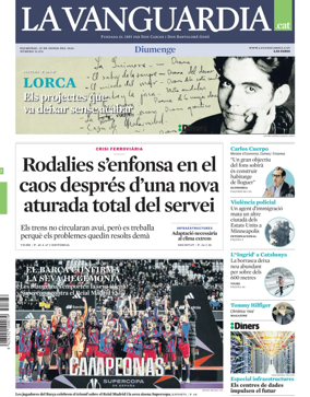 Cover of La Vanguardia (Catalonia - 1st edition)
