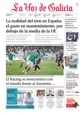 Cover of La Voz de Galicia (Ferrol)