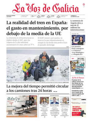 Cover of La Voz de Galicia (Ourense)