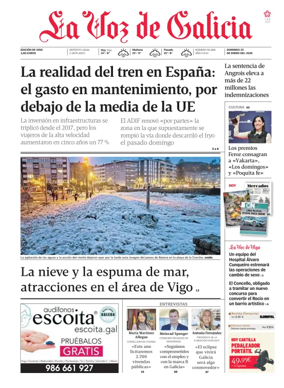 Cover of La Voz de Galicia (Vigo)