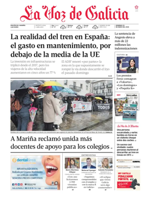 Cover of La Voz de Galicia (Viveiro)