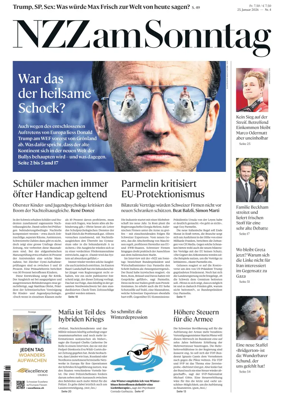 Cover of Neue Zurcher Zeitung Sunday