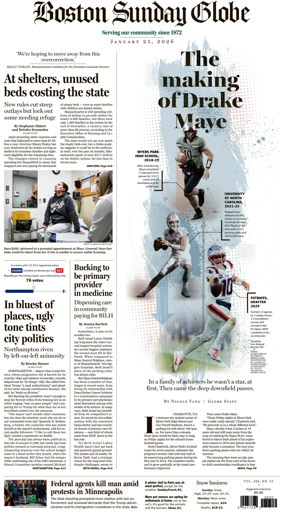 Cover of Boston Sunday Globe