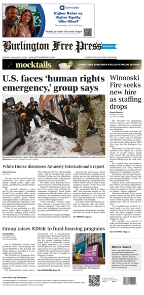 Cover of Burlington Free Press