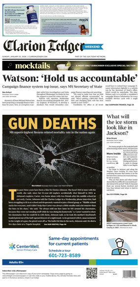 Cover of Clarion Ledger