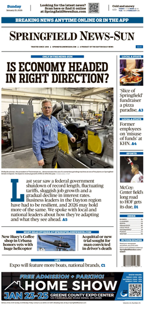 Cover of Springfield News-Sun