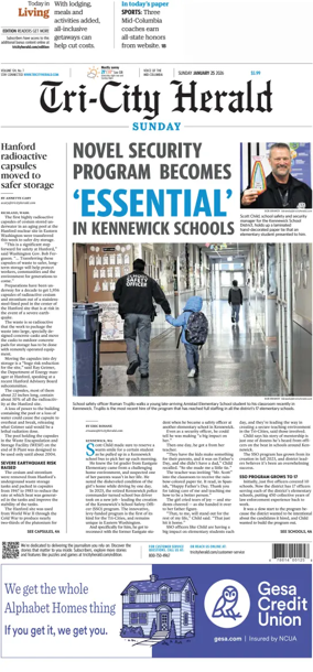 Cover of Tri-City Herald (Sunday)