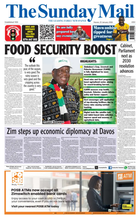 Cover of The Sunday Mail (Zimbabwe)