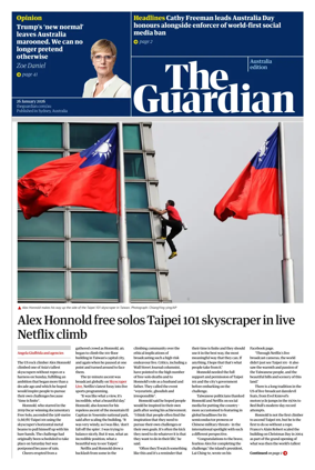 Cover of The Guardian Australia