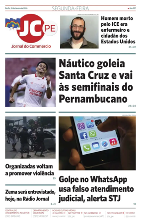 Cover of Jornal do Commercio