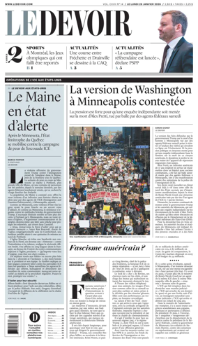 Cover of Le Devoir