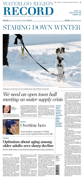 Cover of Waterloo Region Record