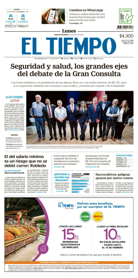 Cover of El Tiempo (Bogota)