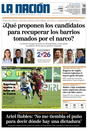 Cover of La Nacion (Costa Rica)