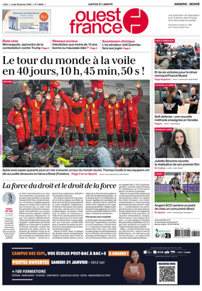 Cover of Ouest France (Angers / Segre)