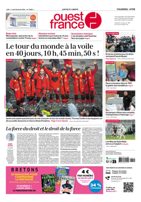 Cover of Ouest-France (Fougeres Vitre)