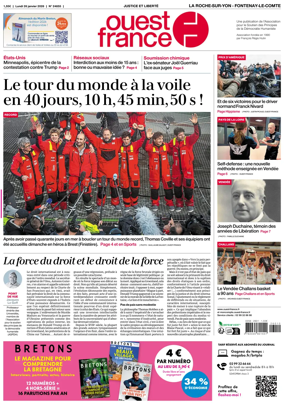Cover of Ouest France (La Roche-sur-Yon - Fontenay-le-Comte)