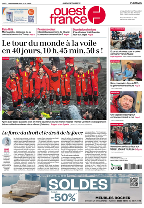 Cover of Ouest France (Ploermel)