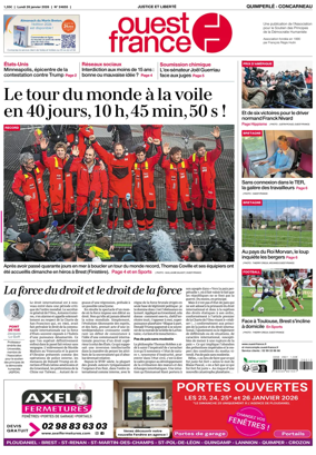 Cover of Ouest-France (Quimperle Concarneau)