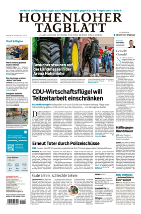 Cover of Hohenloher Tagblatt
