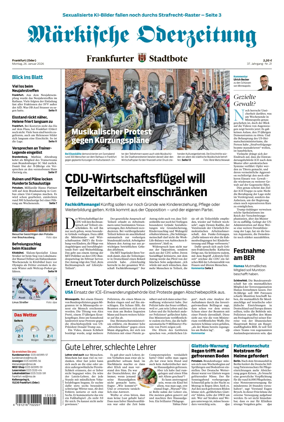 Cover of Markische Oderzeitung Frankfurt (Oder)