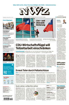 Cover of NWZ – Neue Wurttembergische Zeitung