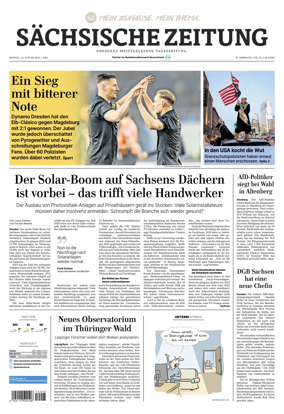 Cover of Sachsische Zeitung (Dresden)