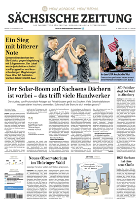 Cover of Sachsische Zeitung (Freital Dippoldiswalde & Osterzgebirge)