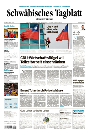 Cover of Schwabisches Tagblatt - Tubinger Chronik