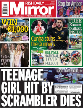 Cover of Irish Daily Mirror
