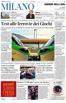 Cover of Corriere della Sera (Milano)