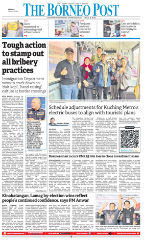 Cover of The Borneo Post (Sarawak)