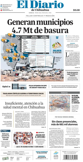 Cover of El Diario de Chihuahua