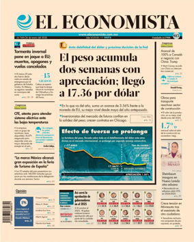 Cover of El Economista (Mexico)