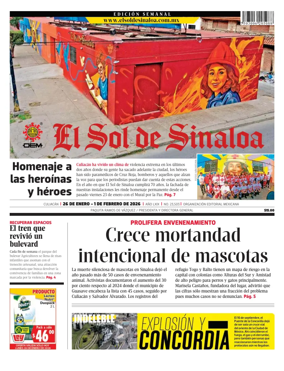 Cover of El Sol de Sinaloa