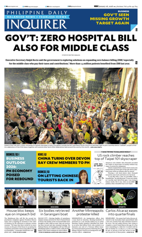 Cover of Philippine Daily Inquirer