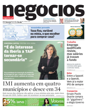 Cover of Jornal de Negocios