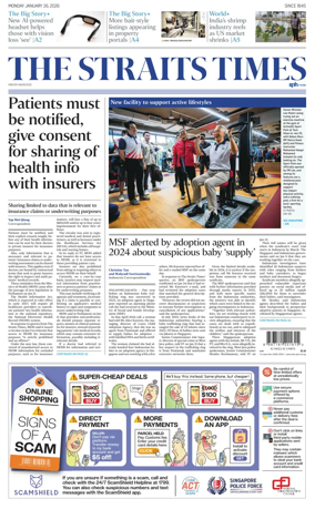 Cover of The Straits Times