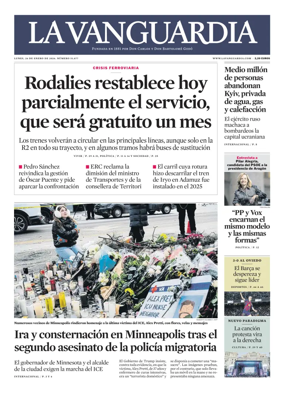 Cover of La Vanguardia