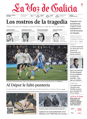 Cover of La Voz de Galicia (A Coruna)