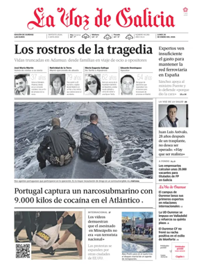 Cover of La Voz de Galicia (Ourense)