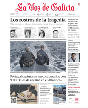 Cover of La Voz de Galicia (Pontevedra)