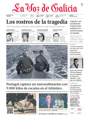 Cover of La Voz de Galicia (Vigo)