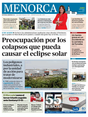 Cover of Menorca Diario Insular