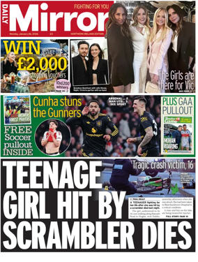 Cover of Daily Mirror (Northern Ireland)