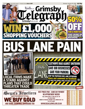 Cover of Grimsby Telegraph