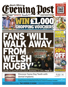 Cover of South Wales Evening Post