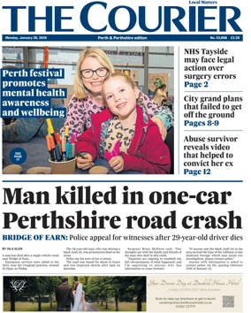 Cover of The Courier & Advertiser (Perth and Perthshire Edition)